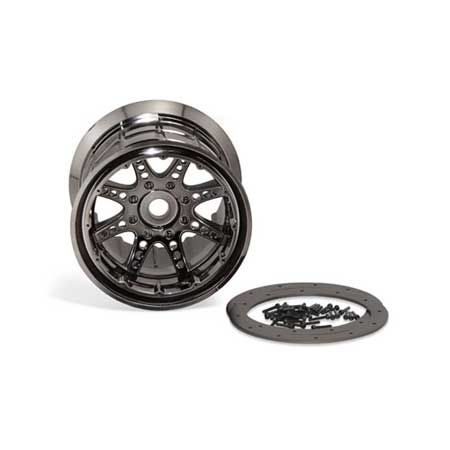 Axial 40 Series Beadlock 8 Spoke Black Chrome Wheels