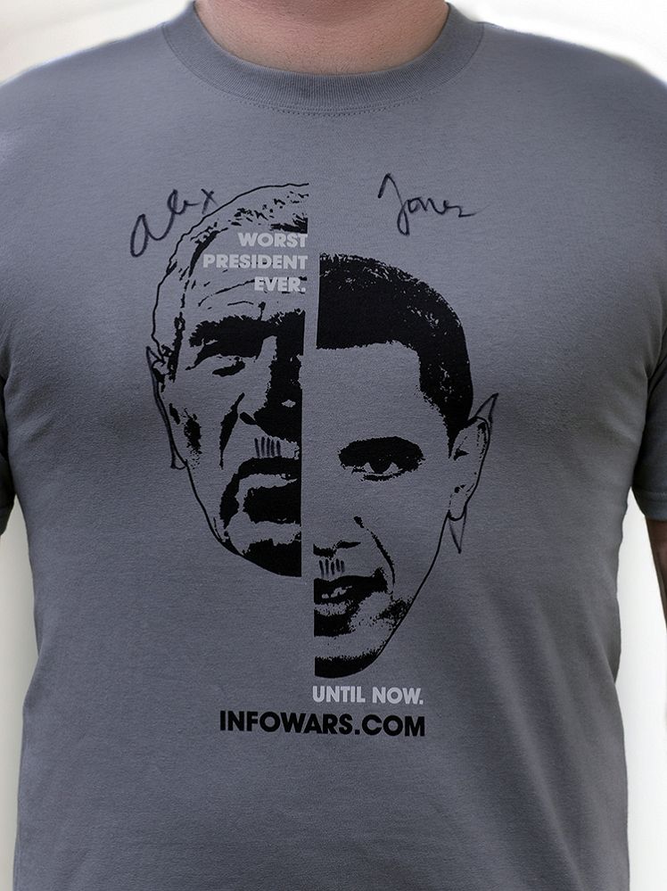   Ever T Shirt 4XL Signed by Alex Jones Infowars Moneybomb 2012