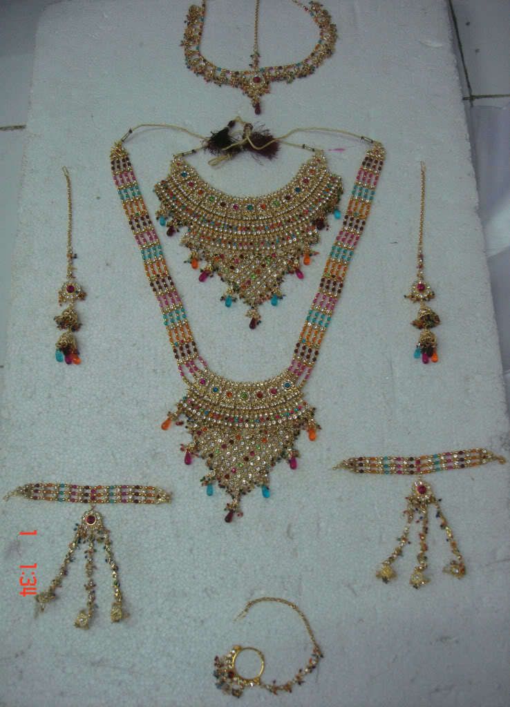 Gold Polish Polki Bridal Wedding Necklace Jodha AKBAR17