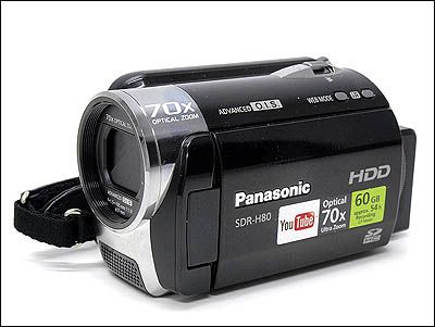 Panasonic SDR H80 60GB HDD 70x Camcorder Nightview Wide Lens 