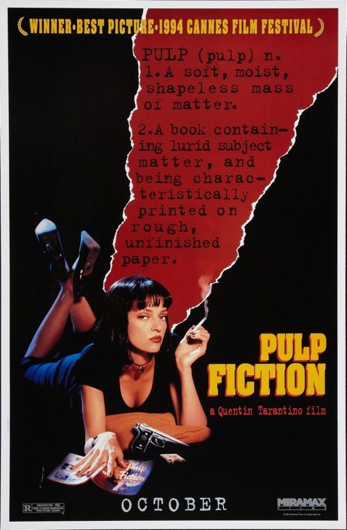 Pulp Fiction Original Advance Teaser Movie Poster U s 1sh 1994