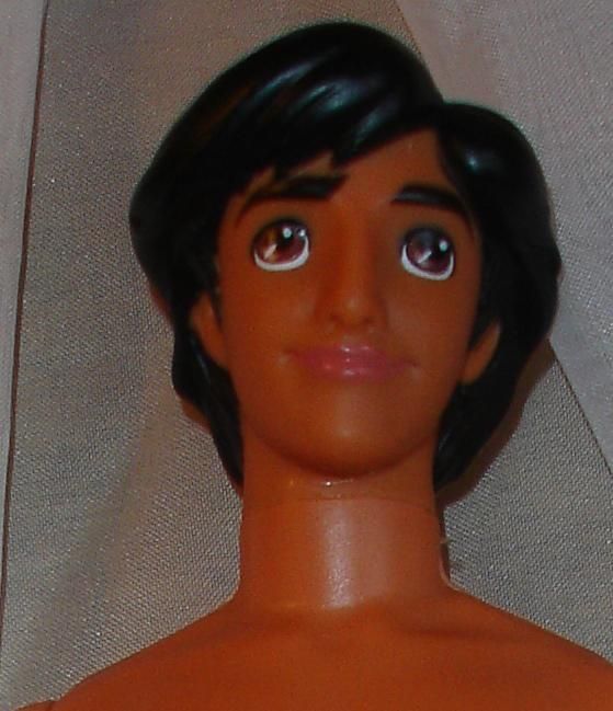 nude aladdin ken doll with molded hat 90s era disney