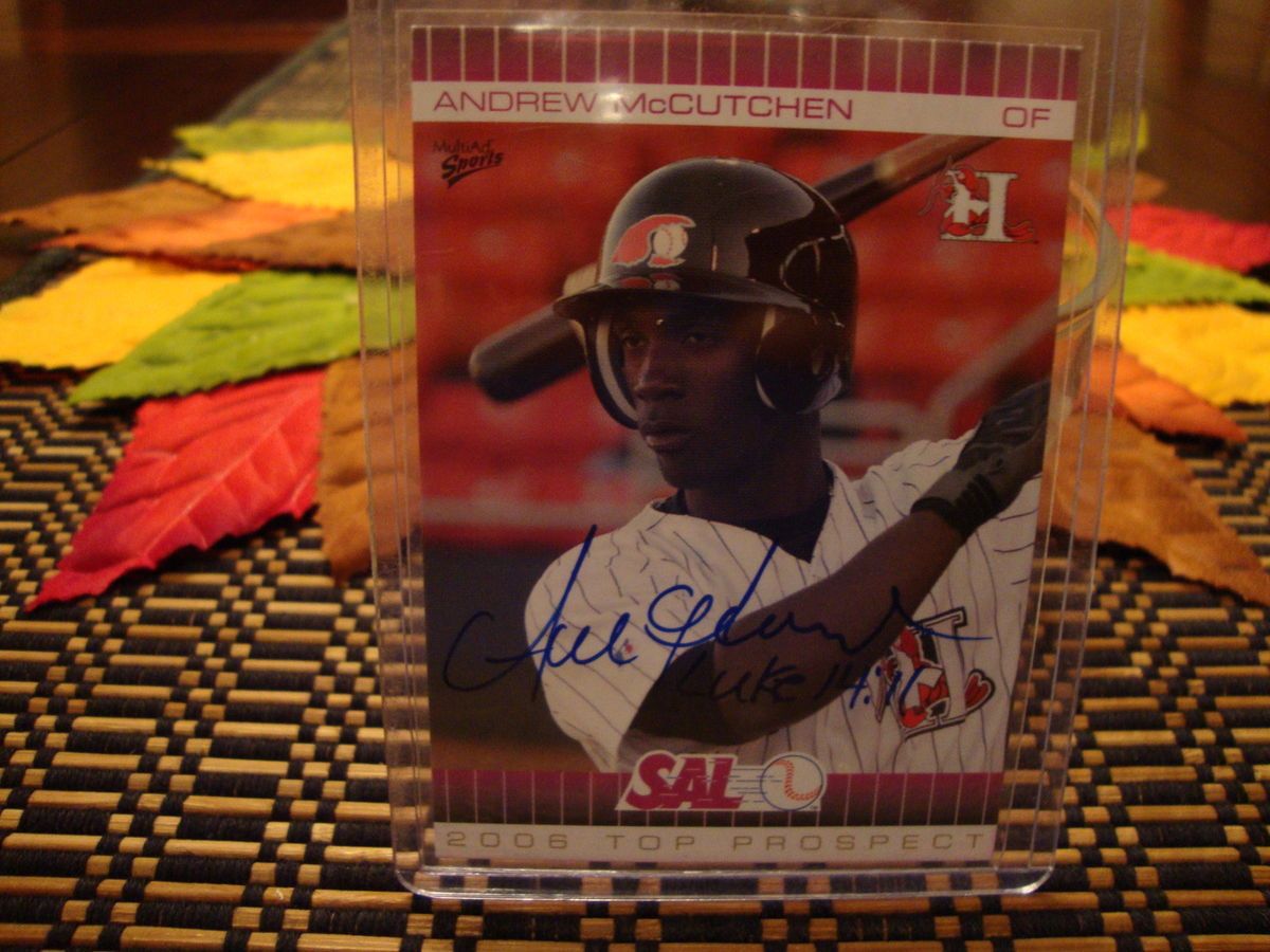 Andrew McCutchen Auto Card with C O A