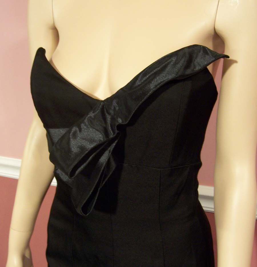 Angel Sanchez Strapless Fitted Bow Front Cocktail Dress Size 10