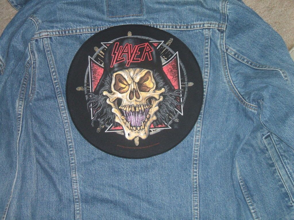 SLAYER / UNHOLY SKULL / BACK PATCH / LARGE / HEAVY METAL BIKER