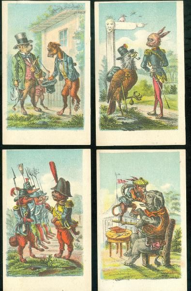 Anthropomorphic Dressed Animal Album Cards   Gents, Ladies 