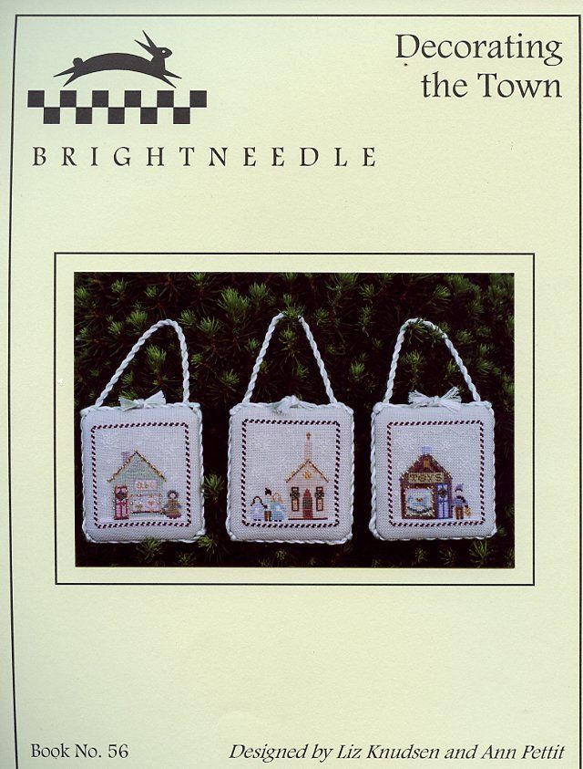 Decorating The Town by Brightneedle Christmas Ornaments Cross Stitch 