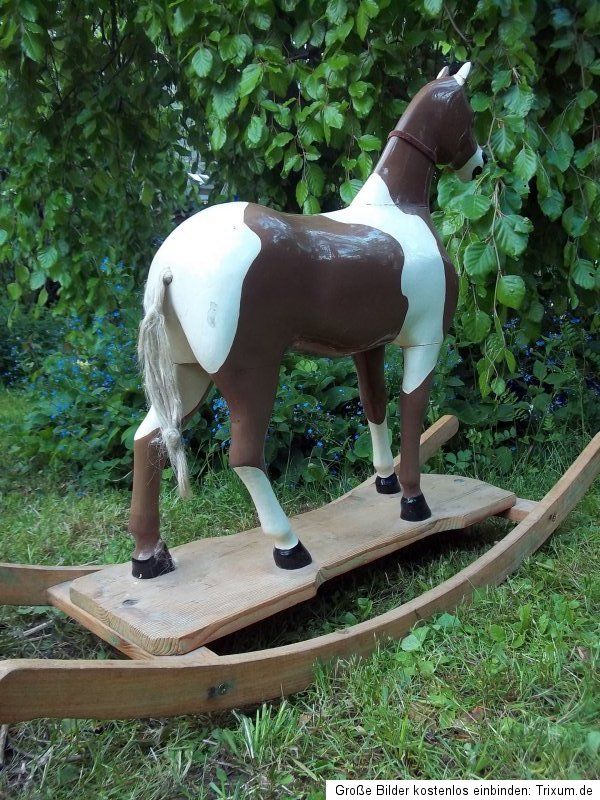 Large Antique German Rocking Horse Carousel Horse 1890