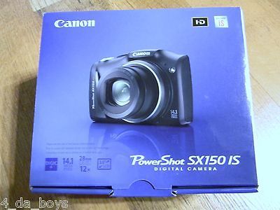 Canon PowerShot SX150 IS 14.1 MP Digital Camera   Black, NEW In box