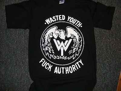 wasted youth t shirt med new punk old school circle jerks germs