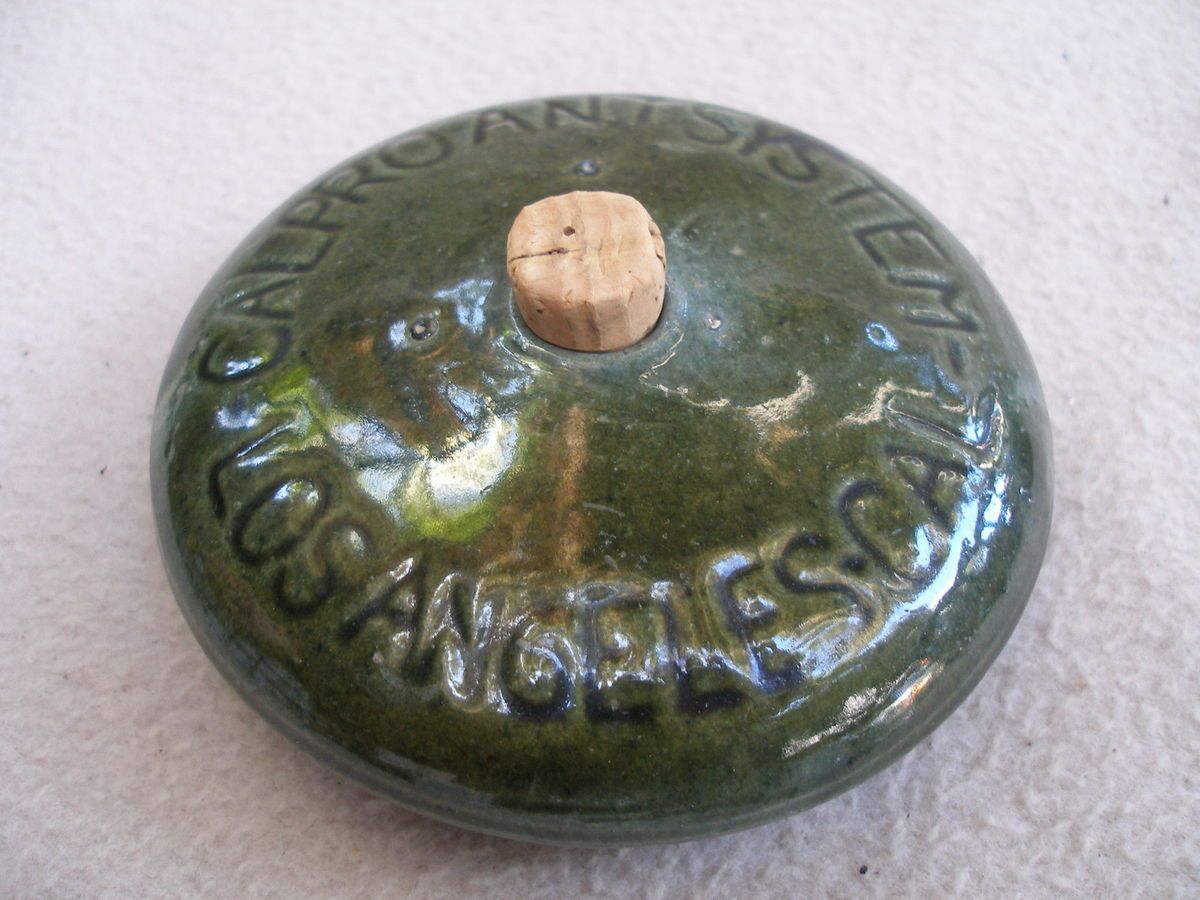    Antique Pat June 2 1925 Cork top Pottery Calpro Ant System Ant Trap