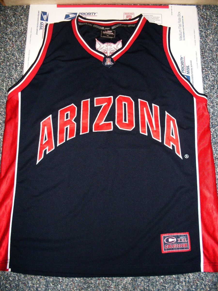Colosseum Arizona Wildcats Sewn Logos 22 Basketball Jersey 2XL Nice 