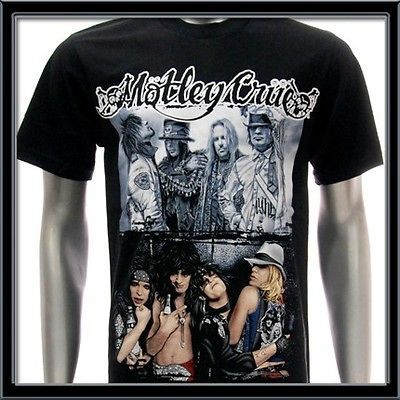 Sz M Motley Crue T shirt Tommy Lee Rock Music Band Tour Black