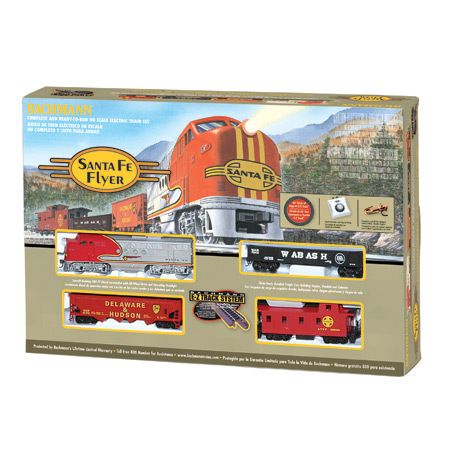 Bachmann 00647 HO Scale Santa Fe Flyer Train Set Santa Fe SF New