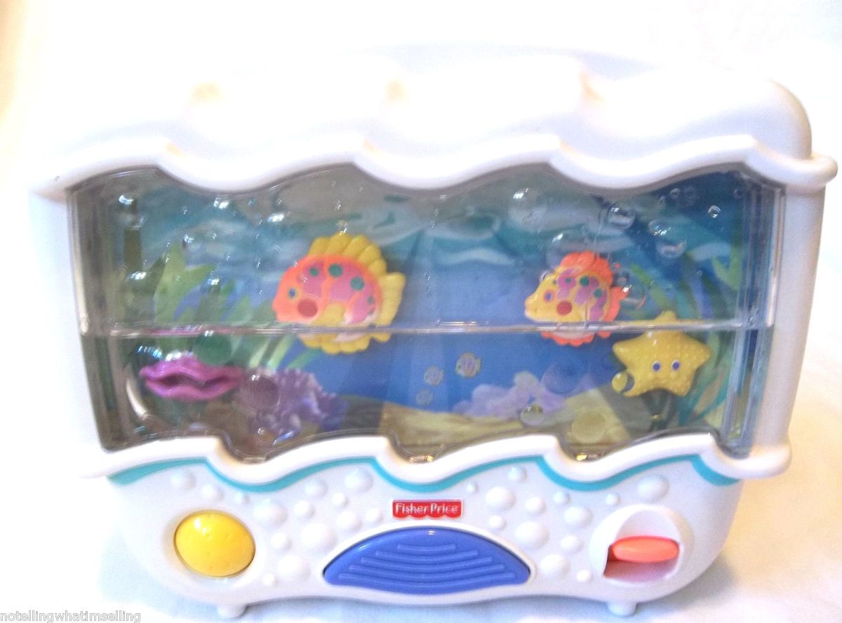 Fisher Price Ocean Wonders Aquarium Baby Crib Soother Full Water Level