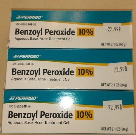   STOCK PERRIGO ACNE TREATMENT GEL AQUEOUS BASE BENZOYL PEROXIDE 10%