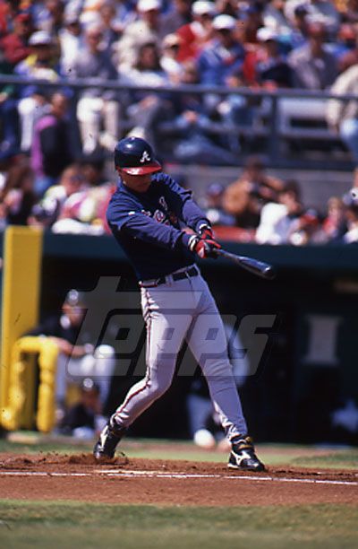 1996 Topps Baseball Slide Negative Chipper Jones Atlanta Braves