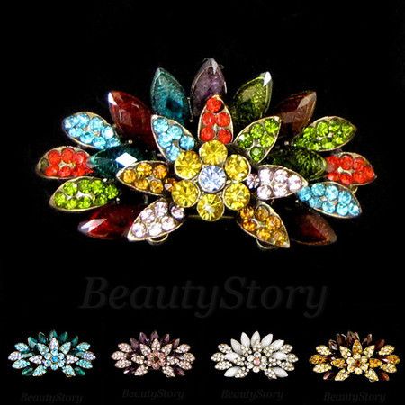    Rhinestone Crystal Fashion Hair Barrette Clip