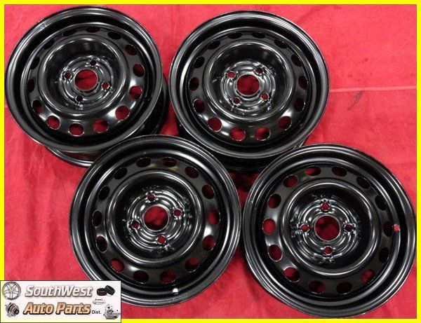   05 Honda Civic 14 4x100 Black Steel Wheels Rims Set of 4 63827