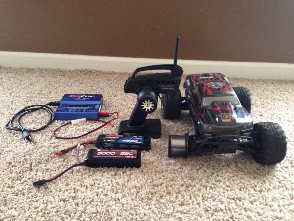 RC Car Battery Powered HPI Racing Savage XS Flux Extra Batteries And 