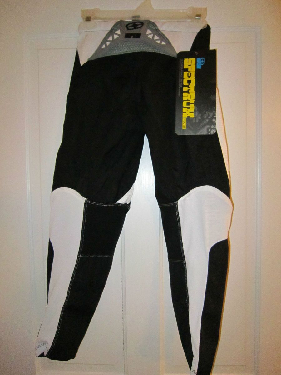 New with Tags No Fear Spectrum Black and White Motocross Pants Size 24 