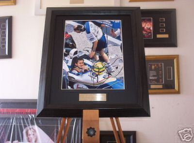 Ayrton Senna Formula One Racing Framed Memorabilia Signed Autograph 