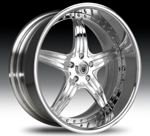 20 asanti AF144 Chrome Wheels Rims 3 Piece