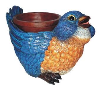 Bird Garden Statue Bird Feeder Bird Bath Michael Carr Blue Bird and 