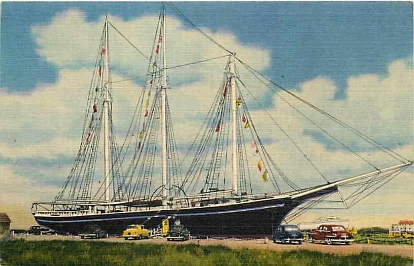 NJ Beach Haven Schooner Lucy Evelyn Early T94241