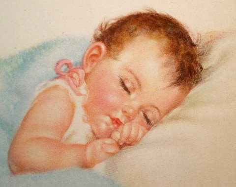 Charlotte Becker 10 x 8 Baby Orig Print Land O Dreams