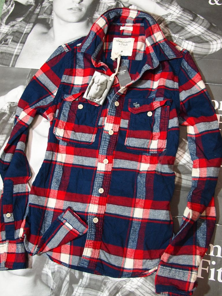 Abercrombie A F Mens Boundary Peak Plaid Shirt $88