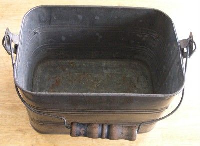 Vintage Lisk Tin 4 Piece Miners / Railroad Lunch Box W / Lid / Cup and 