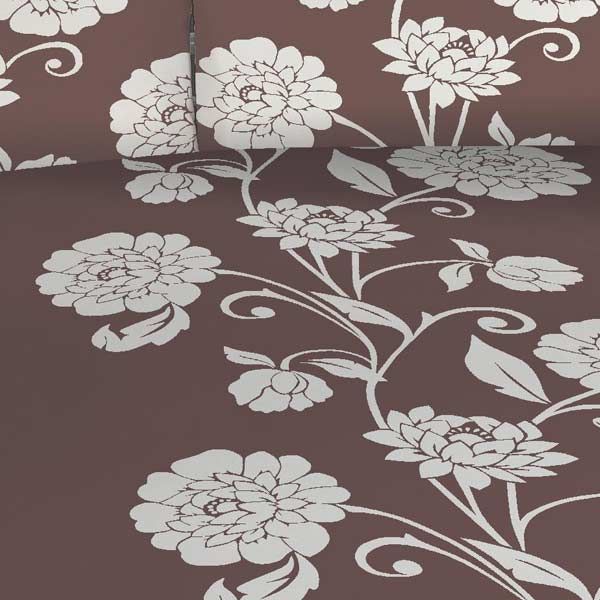 helena floral duvet cover set chocolate 2