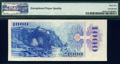 CZECH REPUBLIC, Bedrich Smetana, P 3, 1985,1000 Korun, GEM UNC,PMG65 