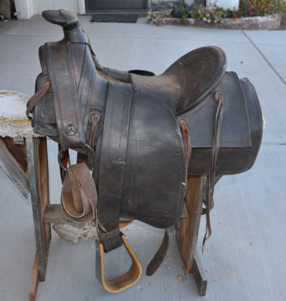 Old Vintage Cowboy Western Saddle Joe Beeler Estate