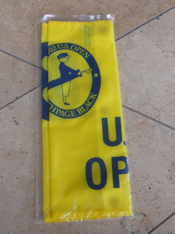 Rare New 2002 Bethpage Black US Open pin flag Tiger Woods won USGA 