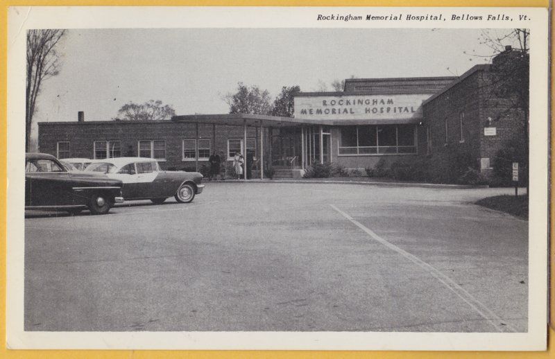 VT ~ BELLOWS FALLS ~ ROCKINGHAM HOSPITAL ~ c1953