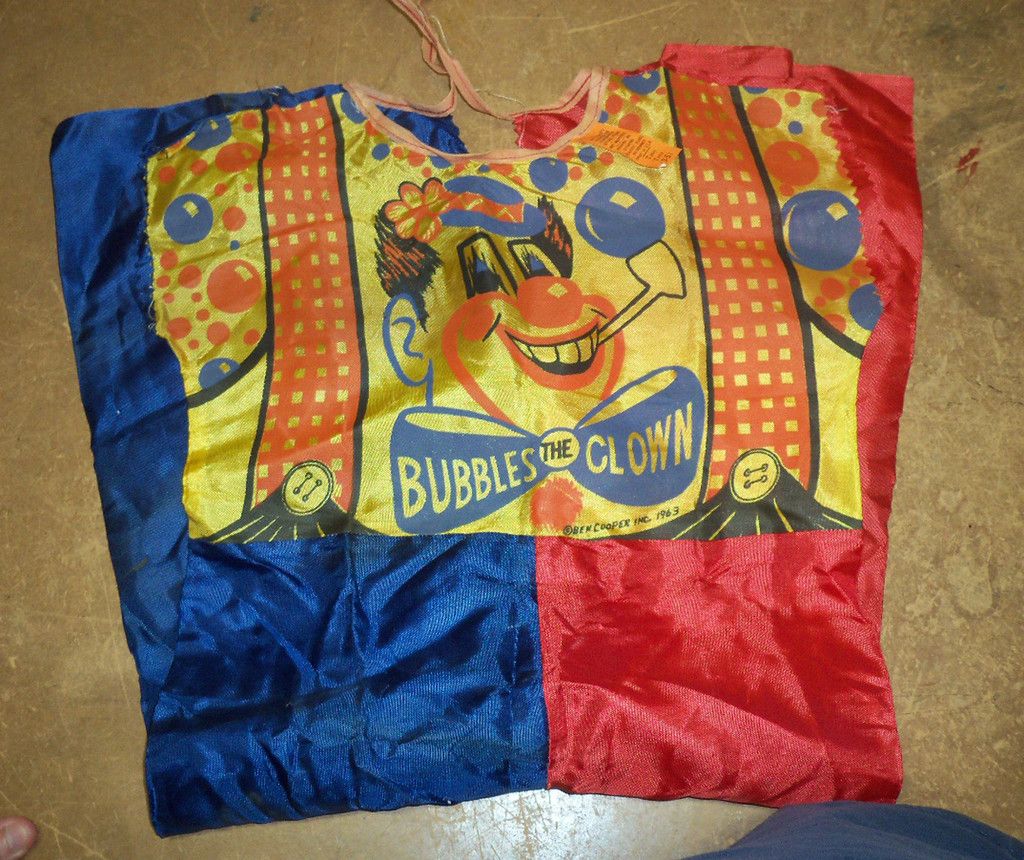 Ben Cooper Bubbles the Clown 1963 Costume w Orig Tags Sz Tiny Tots 3 5 