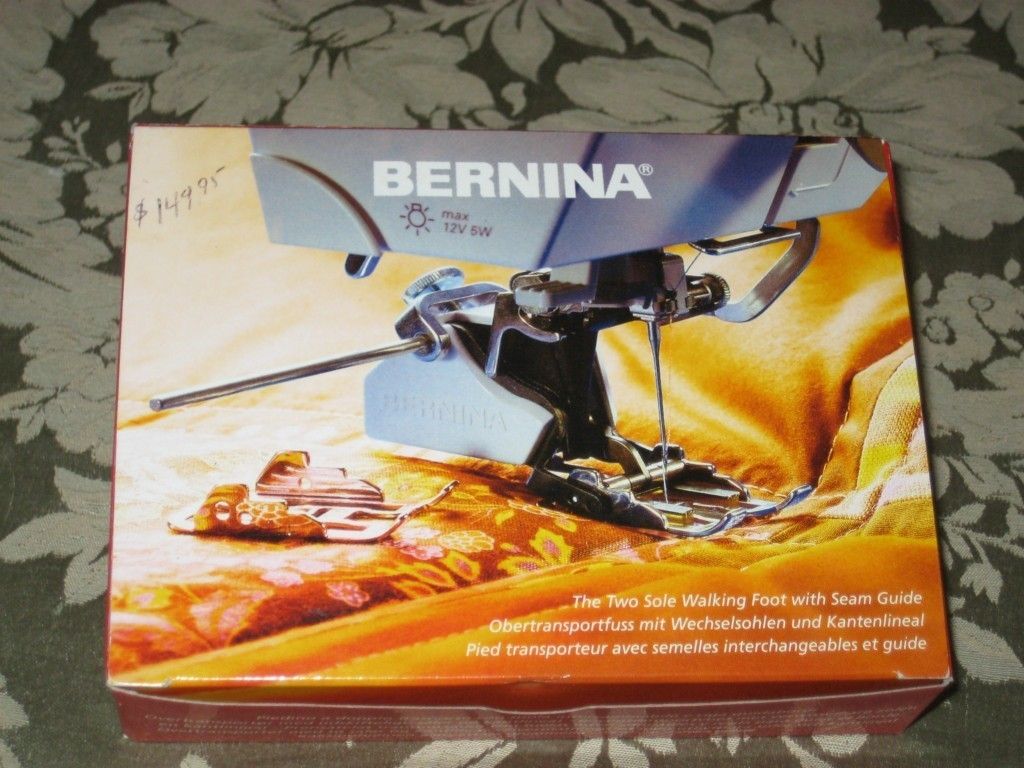 GENUINE NEW BERNINA 2 SOLE WALKING FOOT & SEAM GUIDE IN ORIGINAL BOX 