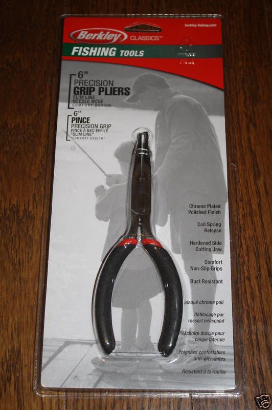 Berkley 6 Chrome Plated Fishing Pliers New w Cutter