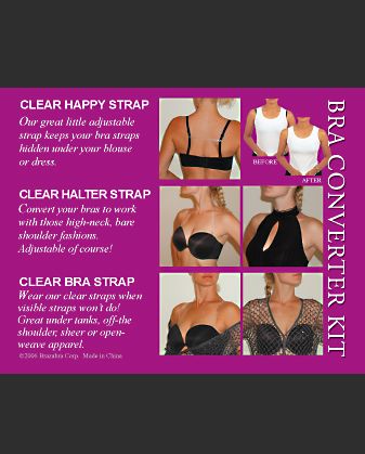 convenient flip open package containing 3 adjustable straps that 