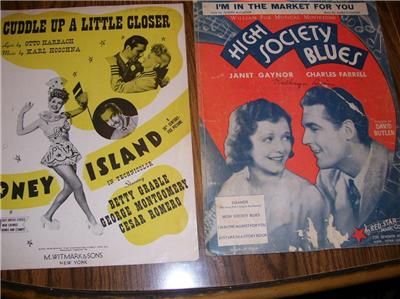 sheet music 30s 40 s garland kelly grable romero