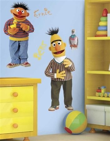 Sesame Street Bert Ernie Giant Peel Stick Wall Decal