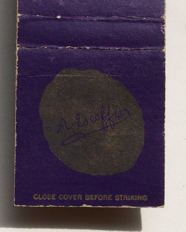 1960s Matchbook LEscoffier Hilton Beverly Hills CA MB