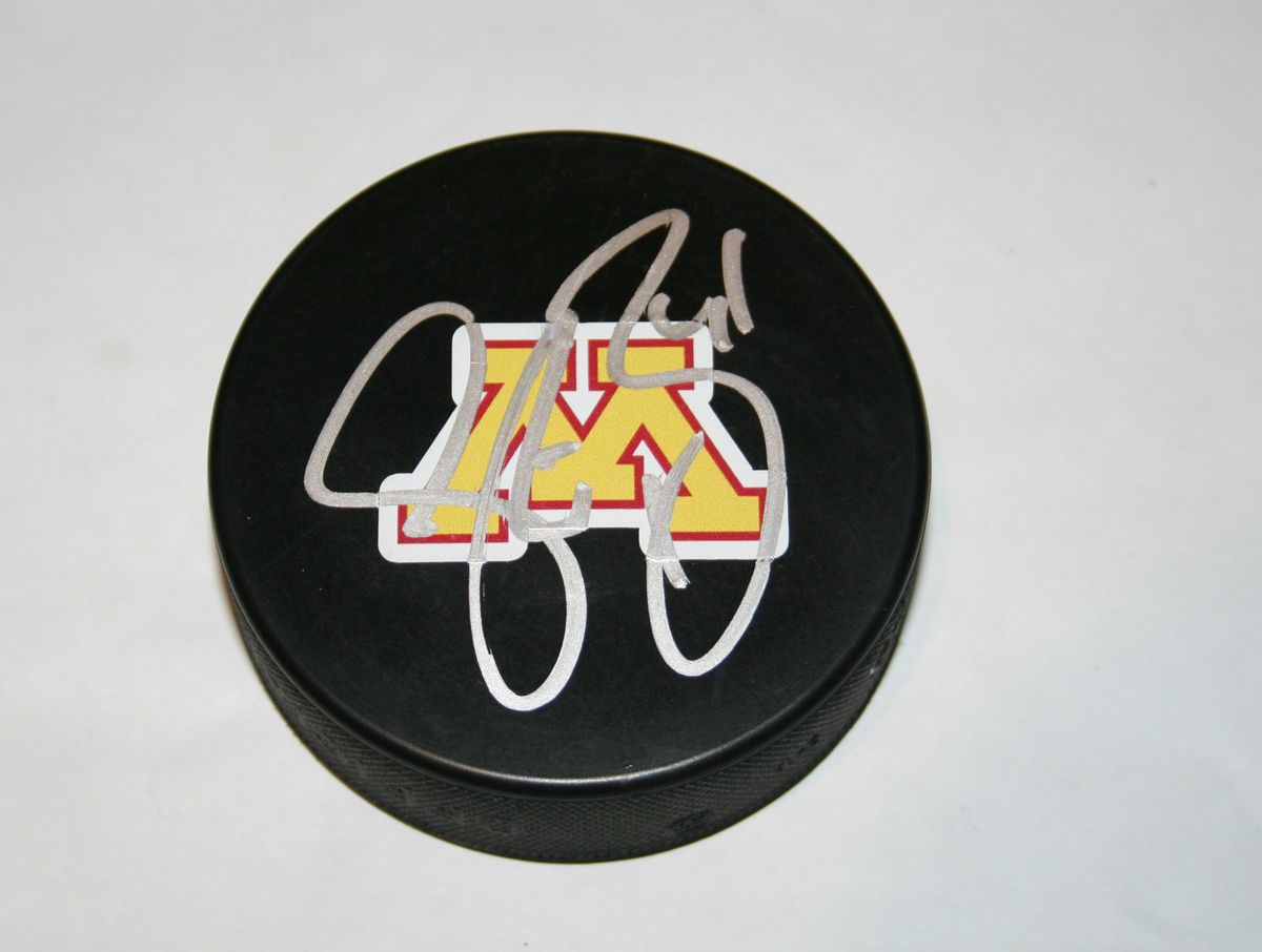 Stu Bickel Signed Minnesota Gophers Hockey Puck Autograph Auto MN w 