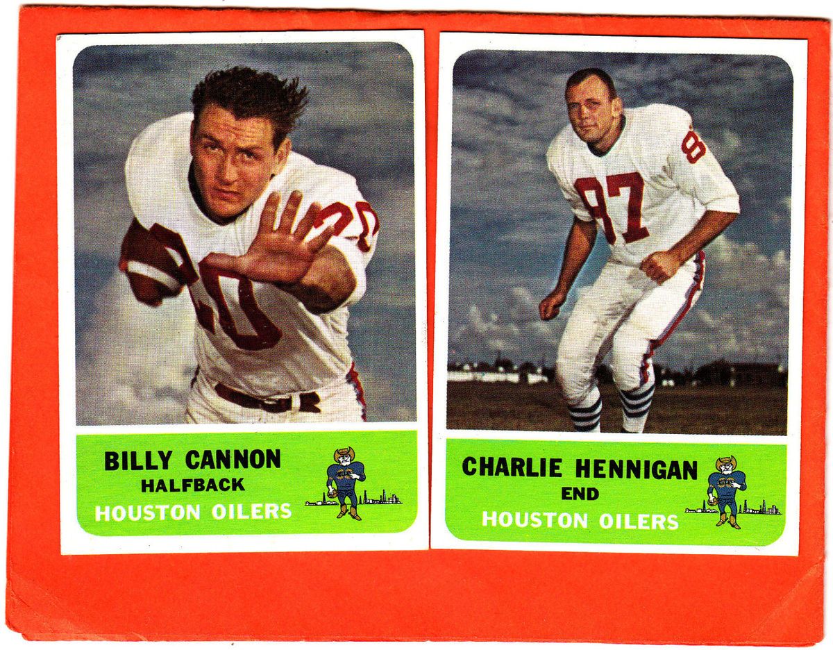    Fleer Footbal Set Houston Oilers Lot Charley Hennigan Billy Cannon