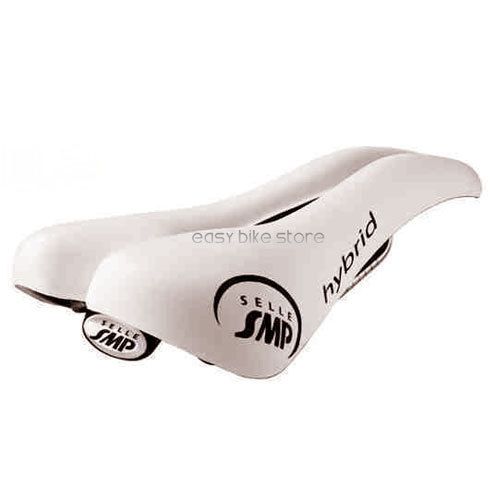 Selle SMP Hybrid WHITE Bike Saddle 320g AISI 304 TUBULAR STEEL