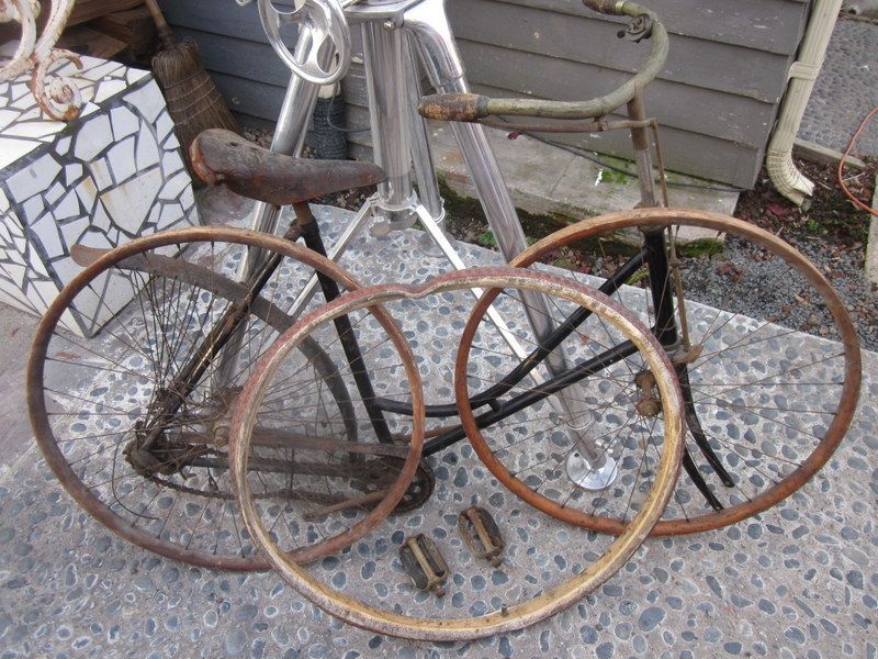 Wood Wheel Rims ANTIQUE BICYCLE 1890s Victorian Ladies Skip Tooth 