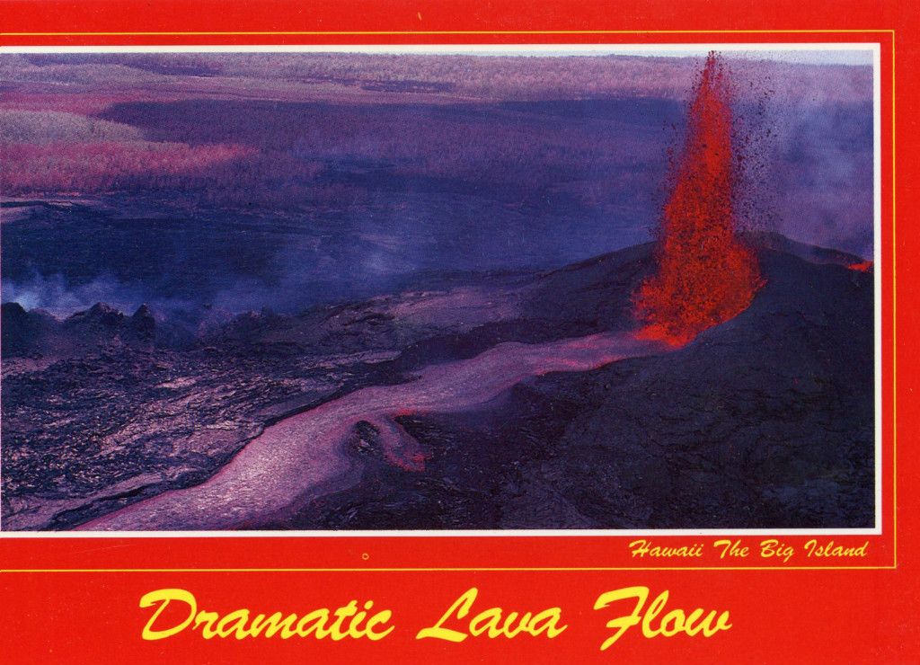 Dramatic Lava Flow Hawaii The Big Island 1990 Used Postcard