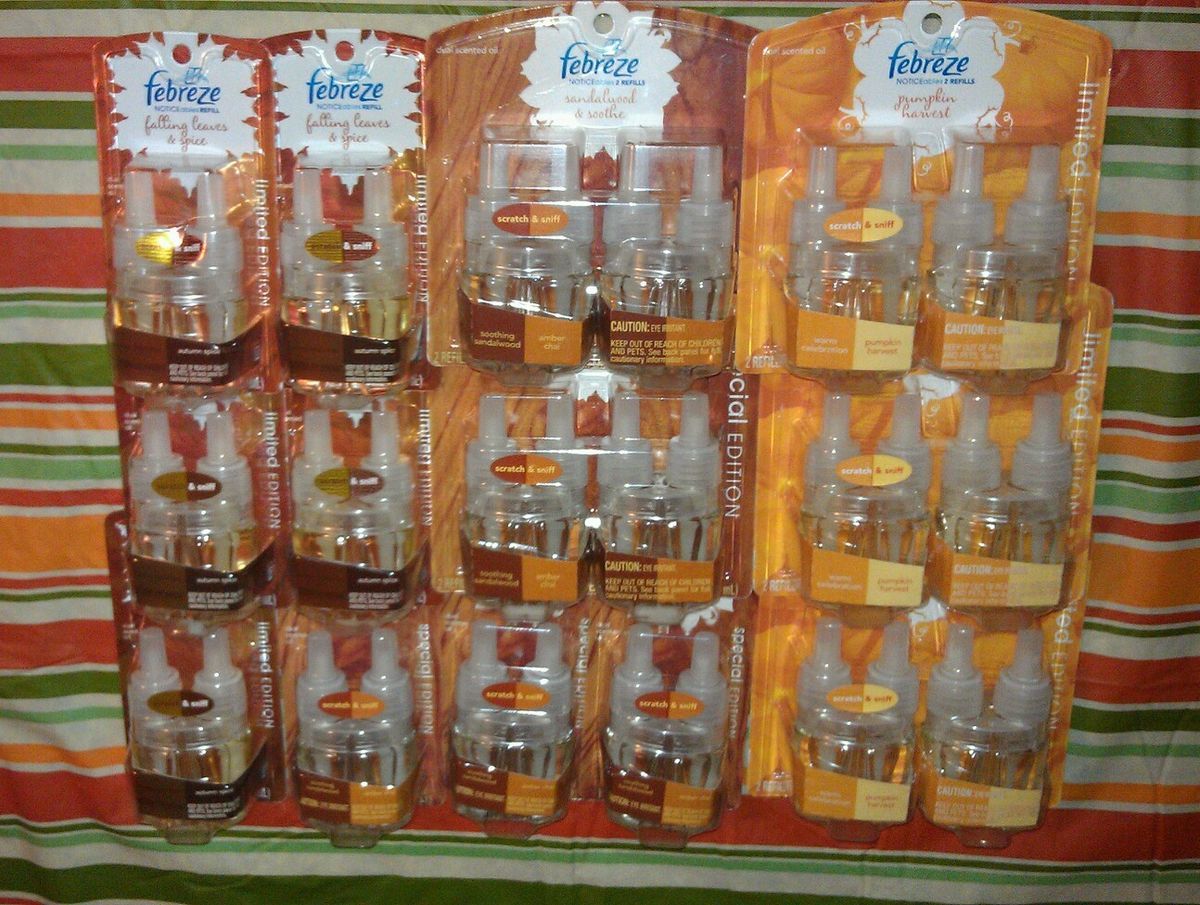 18 Febreze NOTICEables REFILLS Pumpkin Harvest, Falling Leaves 